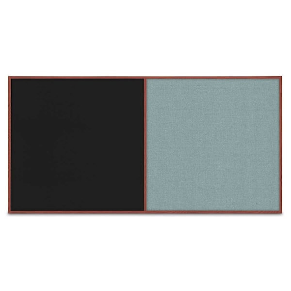 Enclosed Corkboard, 3 Door, 96"x48", 4" Fra, UV3413-BLACK-CORK